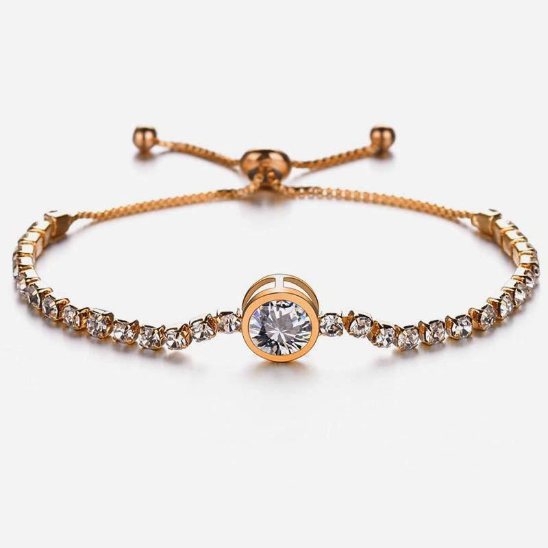 Bracelet doré petit diamant GORUDEN | Ikigai-Shop
