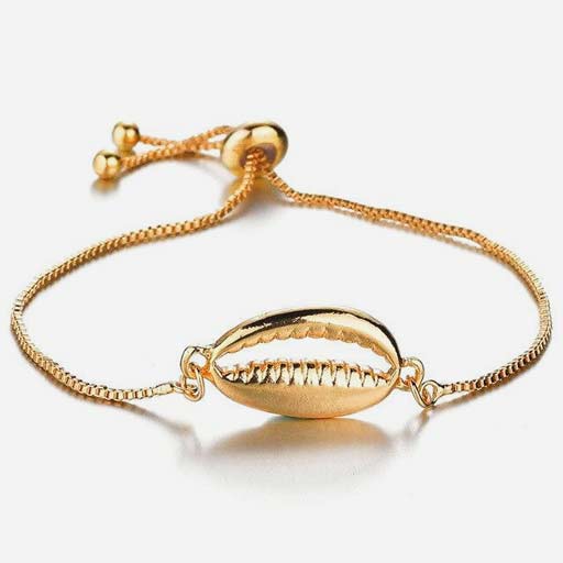 Bracelet coquillage doré SHERU | Ikigai-Shop