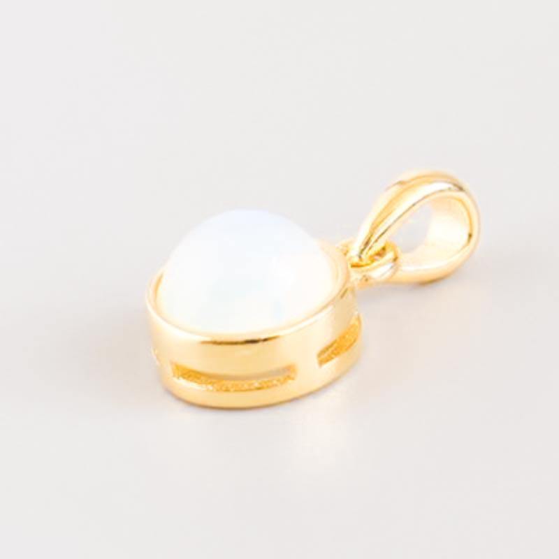 Pendentif GIN doré et opal | Ikigai-Shop
