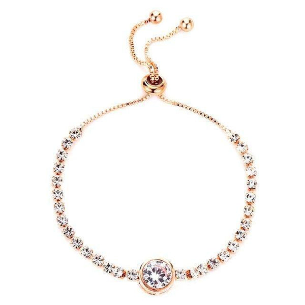 Bracelet rose gold petit diamant GORUDEN | Ikigai-Shop