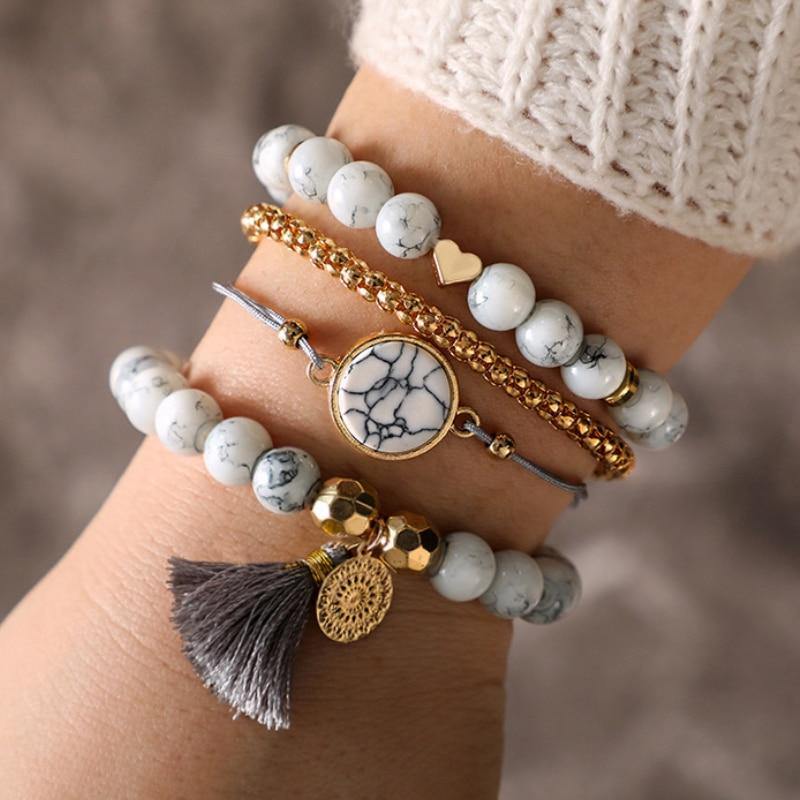 Lot de 4 bracelets BOHEMIA | Ikigai-Shop